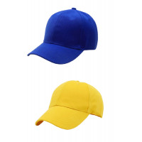 Unisex Ayarlanabilir Spor Kep Hat Şapka 2'li Mavi-Sarı